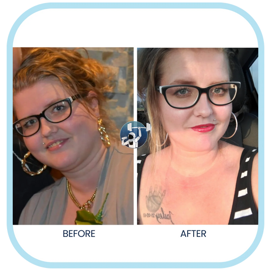 Success story: Amanda's weight has dropped from 96 kg to 69 kg in one year.